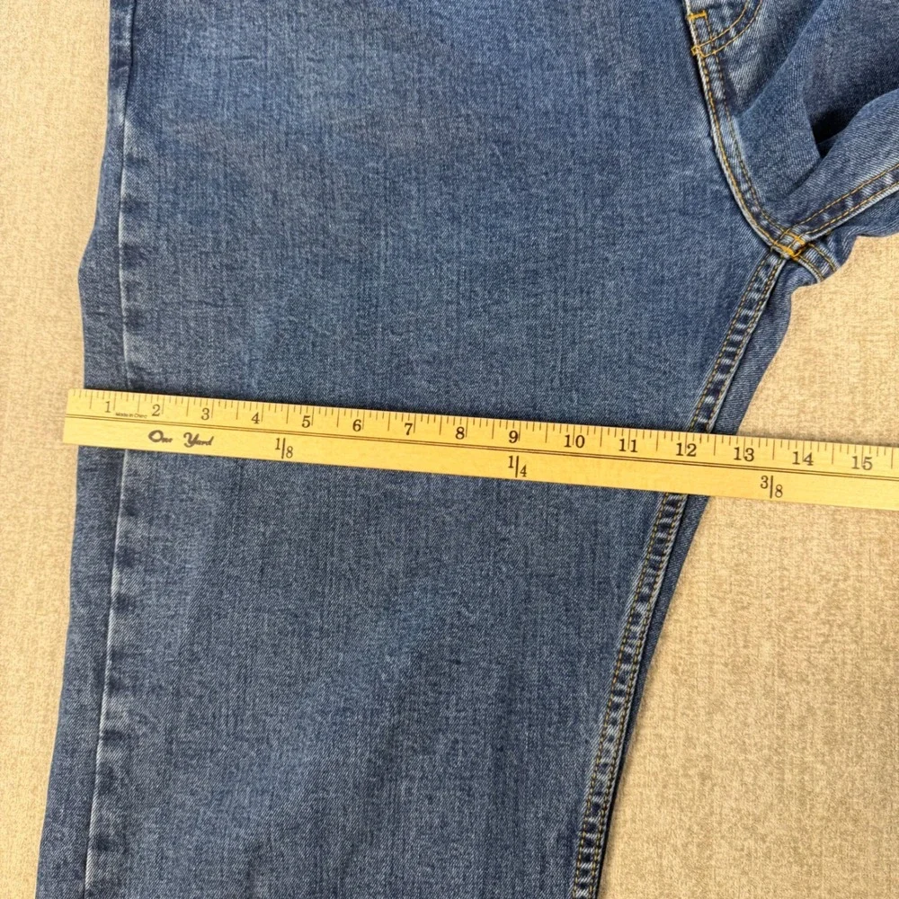 Levi's 505 Regular Fit Jeans Mens 44x32 Blue Denim Straight Leg Medium Wash